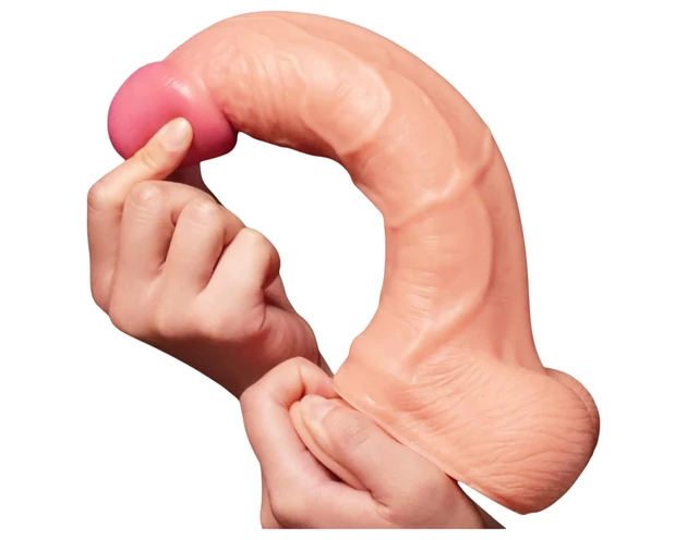 Lovetoy Nature Cock - kétrétegű élethű dildó - 25cm (natúr)