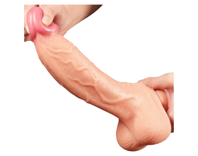 Lovetoy Nature Cock - kétrétegű élethű dildó - 25cm (natúr)