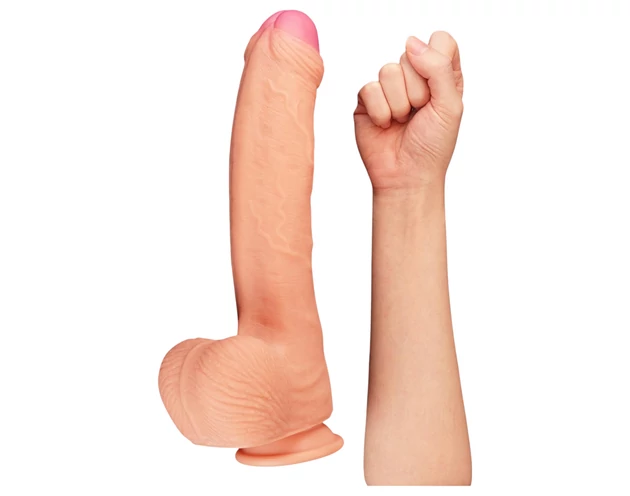 Lovetoy Nature Cock - kétrétegű élethű dildó - 28cm (natúr)