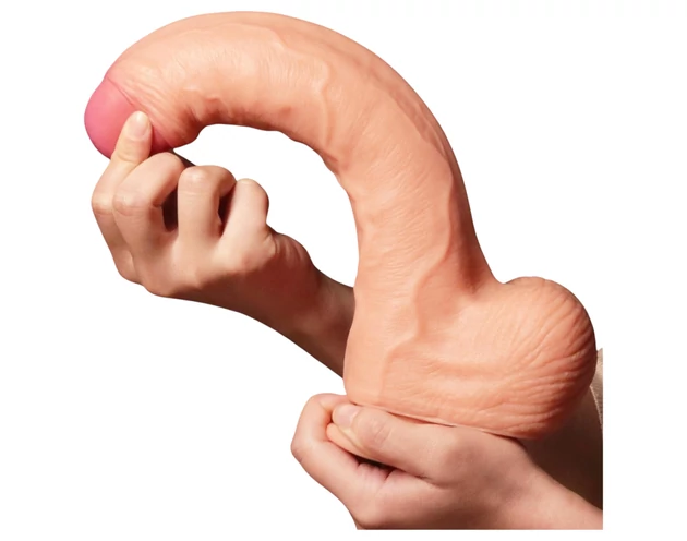 Lovetoy Nature Cock - kétrétegű élethű dildó - 28cm (natúr)