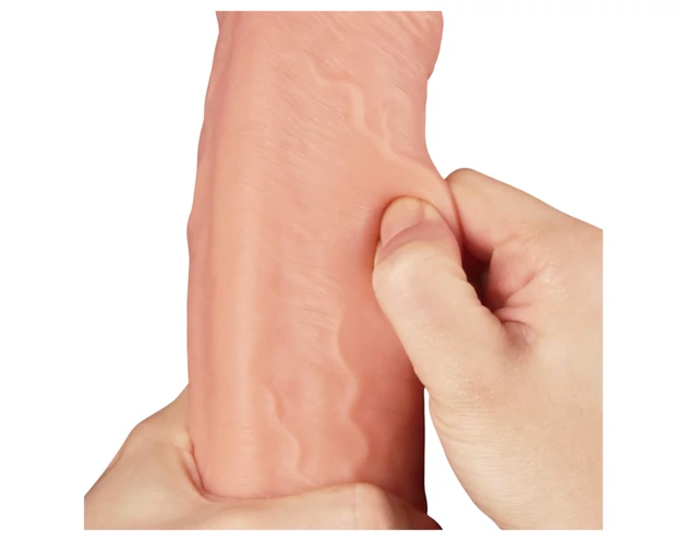 Lovetoy Nature Cock - kétrétegű élethű dildó - 28cm (natúr)