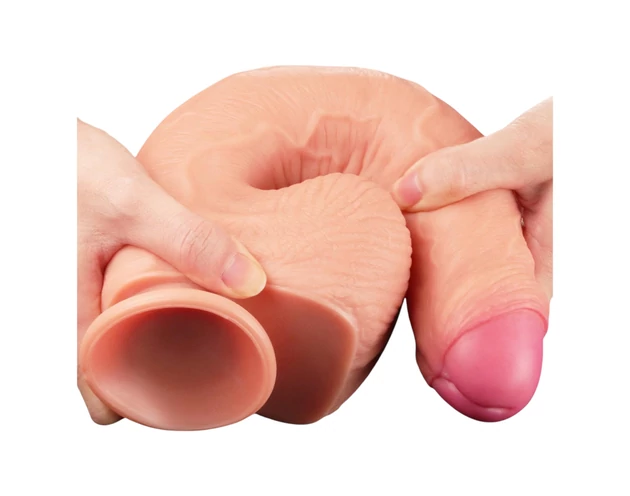 Lovetoy Nature Cock - kétrétegű élethű dildó - 28cm (natúr)