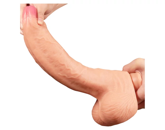 Lovetoy Nature Cock - kétrétegű élethű dildó - 28cm (natúr)