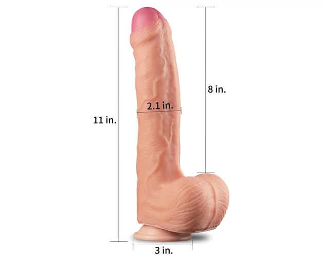 Lovetoy Nature Cock - kétrétegű élethű dildó - 28cm (natúr)