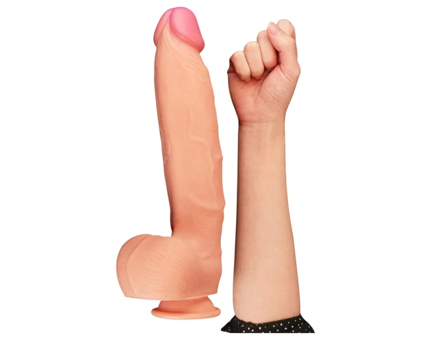 Lovetoy Nature Cock - kétrétegű élethű dildó - 30cm (natúr)