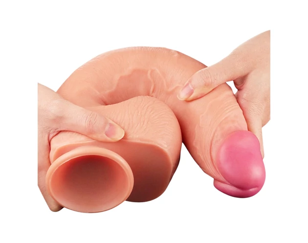 Lovetoy Nature Cock - kétrétegű élethű dildó - 30cm (natúr)