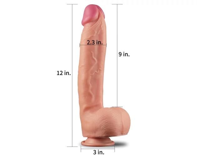 Lovetoy Nature Cock - kétrétegű élethű dildó - 30cm (natúr)