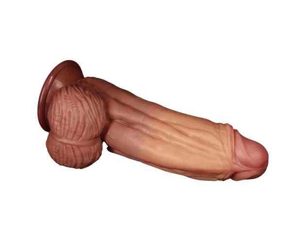 Lovetoy - kétrétegű élethű dildó - 26cm (natúr)