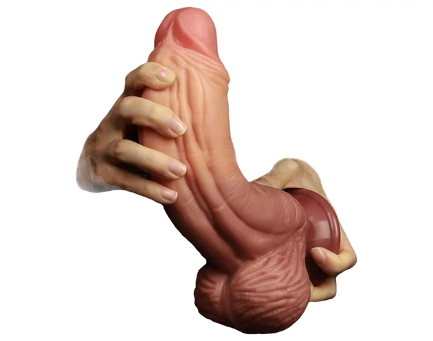 Lovetoy - kétrétegű élethű dildó - 26cm (natúr)