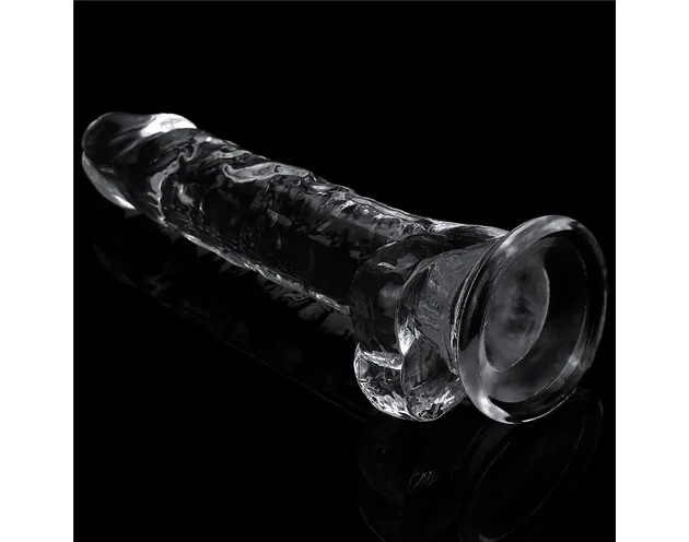 Lovetoy Flawless Clear - tapadókorongos dildó - 19cm (átlátszó)