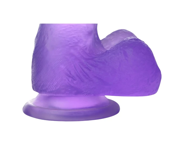 Lovetoy Jelly Studs - tapadókorongos dildó - 15cm (lila)