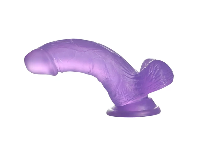 Lovetoy Jelly Studs - tapadókorongos dildó - 15cm (lila)