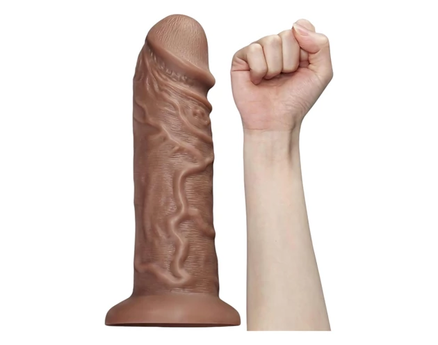 Lovetoy Chubby - tapadókorongos élethű dildó - 25cm (natúr)