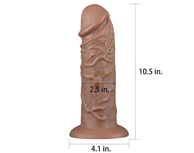 Lovetoy Chubby - tapadókorongos élethű dildó - 25cm (natúr)