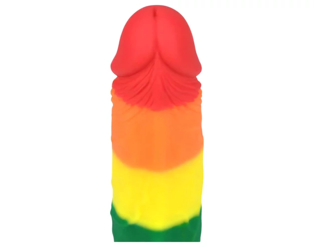 Lovetoy Prider - élethű dildó - 19cm (szivárvány)