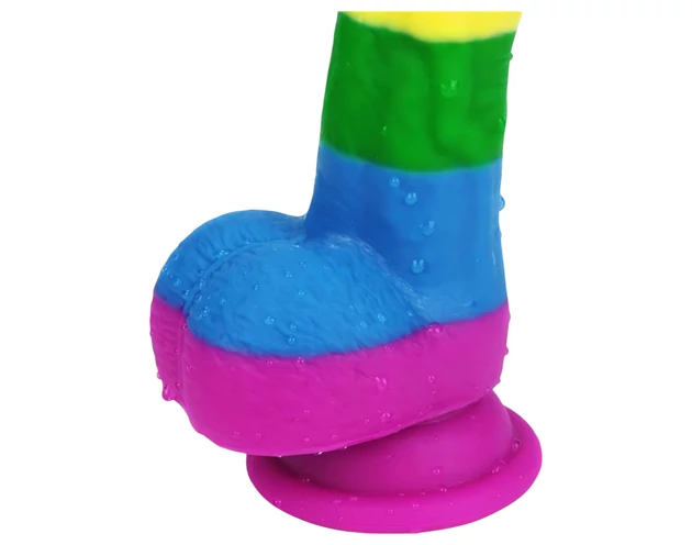 Lovetoy Prider - élethű szilikon dildó - 19cm (szivárvány)