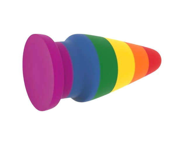 Lovetoy Prider - anál tágító plug - 15cm (szivárvány)