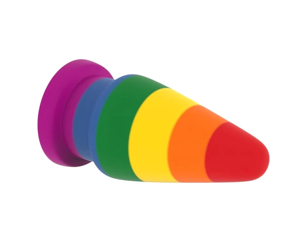 Lovetoy Prider - anál tágító plug - 15cm (szivárvány)