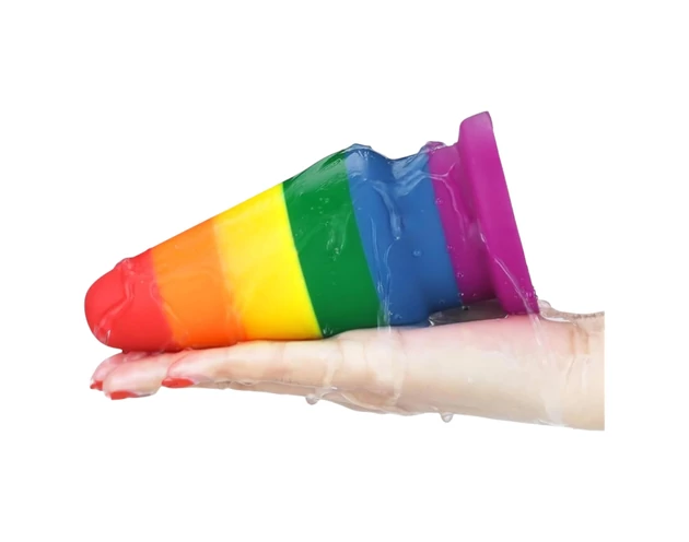 Lovetoy Prider - anál tágító plug - 15cm (szivárvány)