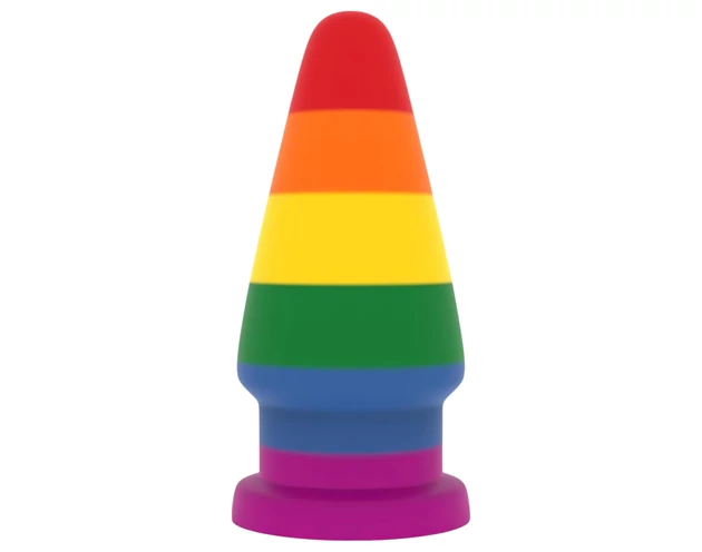 Lovetoy Prider - anál tágító plug - 15cm (szivárvány)