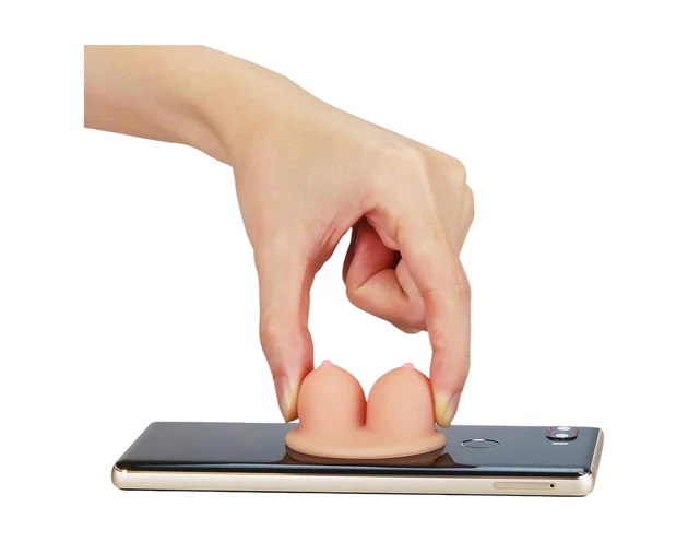 Lovetoy - tapadókorongos telefon tartó - cicis (natúr)