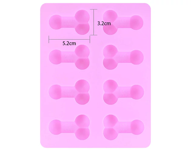 Pénisz formájú jégkocka készítő forma (pink)