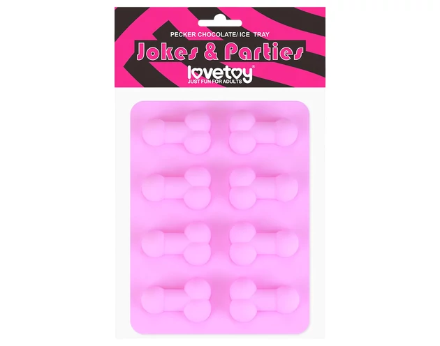 Pénisz formájú jégkocka készítő forma (pink)