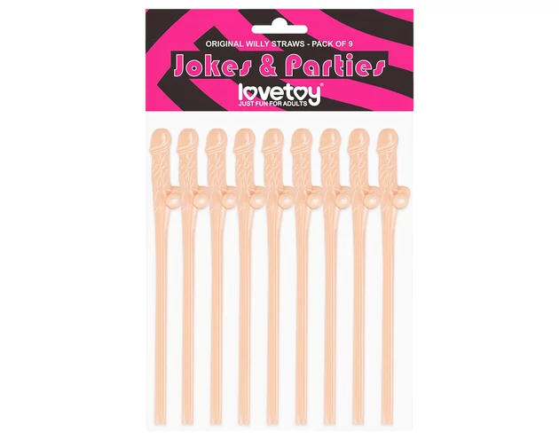 Lovetoy - realisztikus pénisz szívószál (natúr)