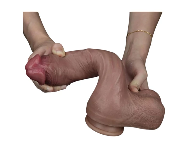 Lovetoy Nature Cock - kétrétegű élethű dildó - 26cm (natúr)