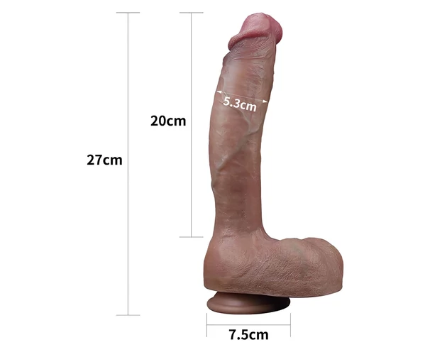 Lovetoy Nature Cock - kétrétegű élethű dildó - 26cm (natúr)