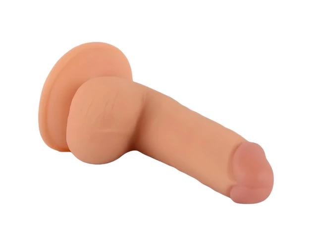 Mr. Rude - tapadókorongos, herés élethű dildó - 18cm (natúr)