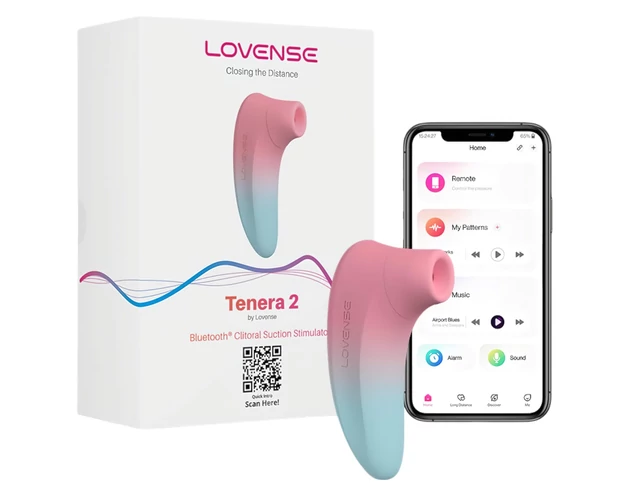 LOVENSE Tenera 2 - okos csiklóizgató (kék-pink)