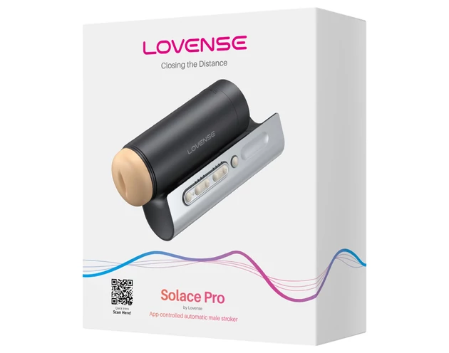 LOVENSE Solace Pro - okos, fel-le mozgó maszturbátor (fekete)