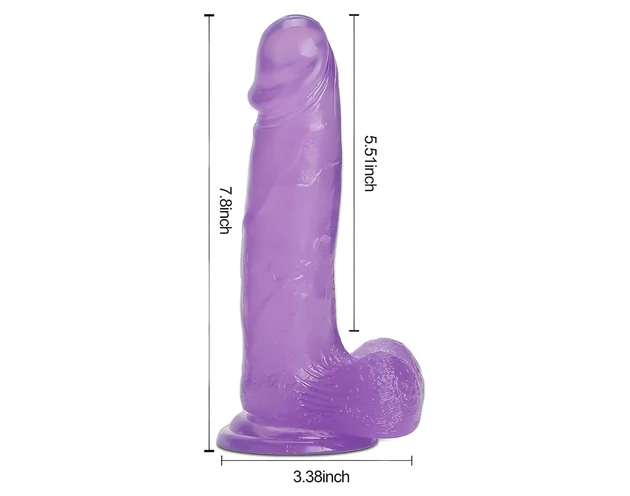 Tracy's Dog Jelly 8 - tapadókorongos, herés dildó (lila)