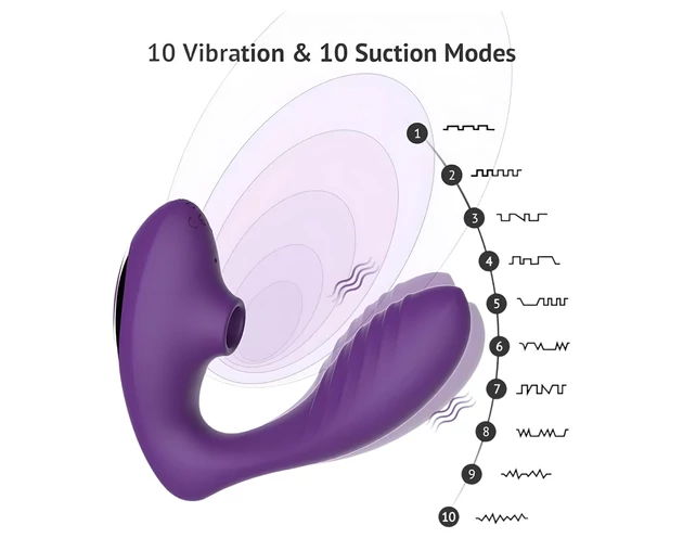 Tracy's Dog 2 - léghullámos 2in1 vibrátor (lila)