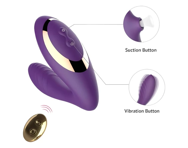 Tracy's Dog 2 - léghullámos 2in1 vibrátor (lila)