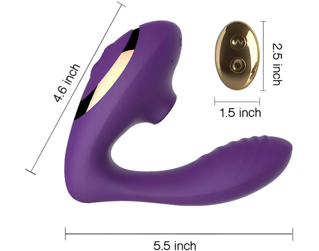 Tracy's Dog 2 - léghullámos 2in1 vibrátor (lila)