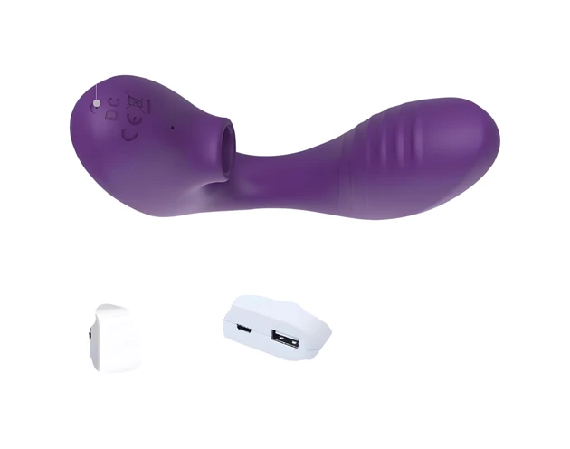 Tracy's Dog 2 - léghullámos 2in1 vibrátor (lila)