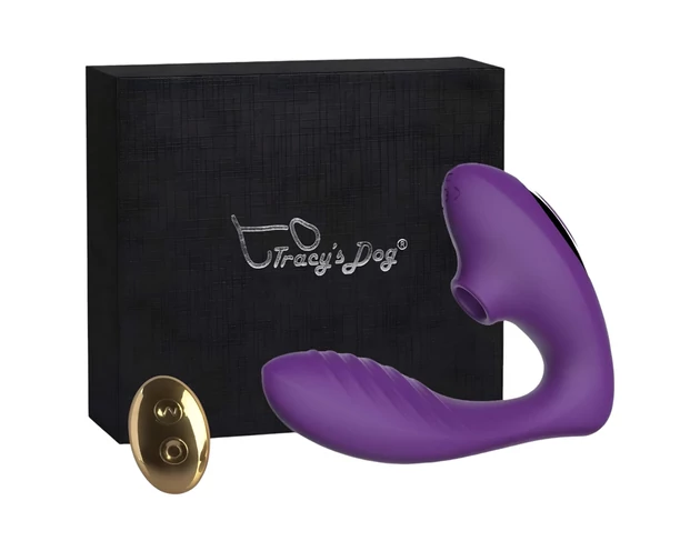 Tracy's Dog 2 - léghullámos 2in1 vibrátor (lila)