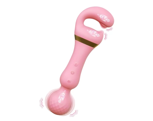 Tracy's Dog Magic Wand - akkus, 3in1 masszírozó vibrátor (pink)