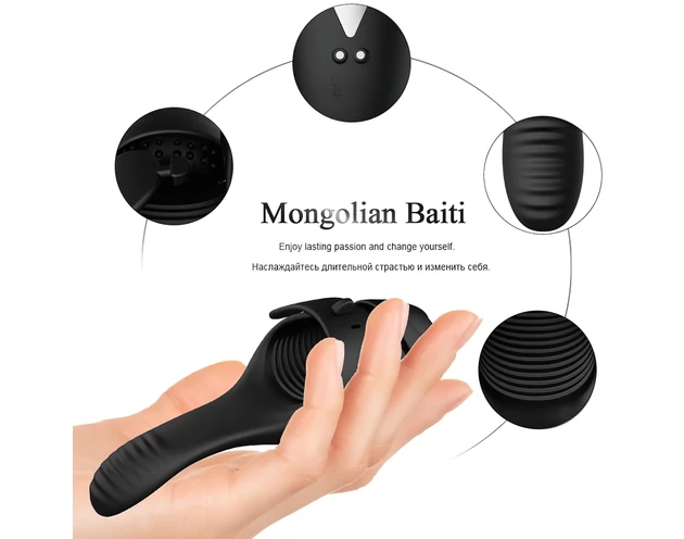 Leopard - akkus makkvibrátor (fekete)