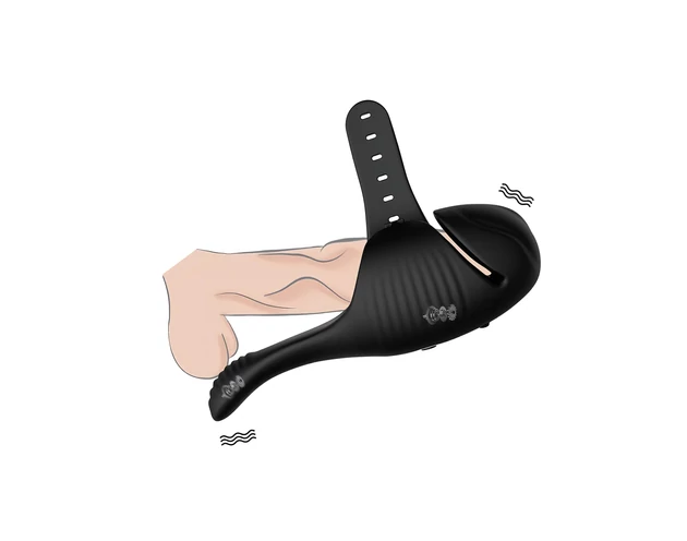 Leopard - akkus makkvibrátor (fekete)