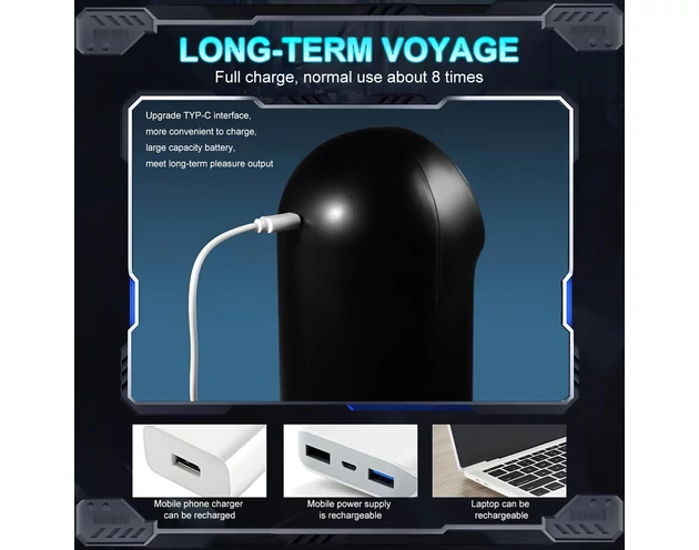 Leopard - fel-le mozgó, szívó-vibráló maszturbátor (fekete)