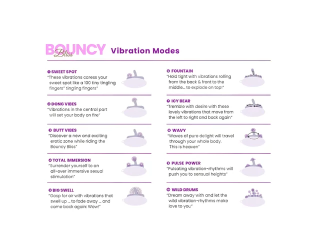 Bouncy Bliss Classic - felfújható párna vibrátor (lila)