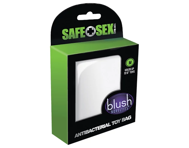 Safe Sex - antibakteriális diszkrét tároló táska - fehér (M)