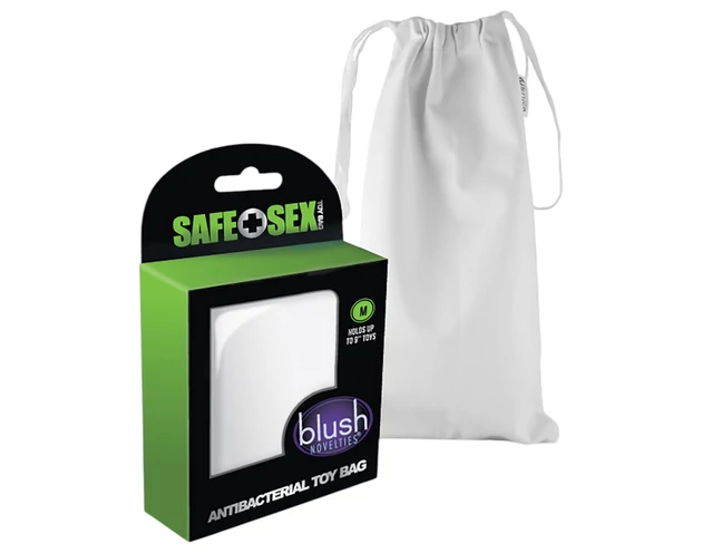 Safe Sex - antibakteriális diszkrét tároló táska - fehér (M)