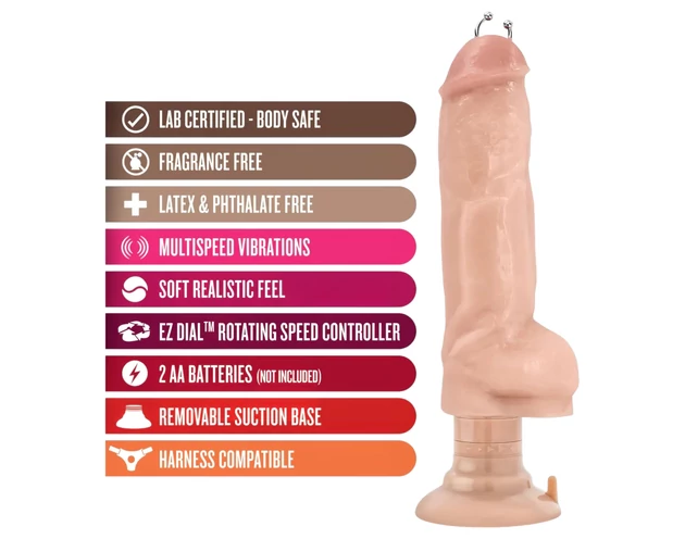 Blush Bad Boy - piercinges vibrátor - 33cm (natúr)