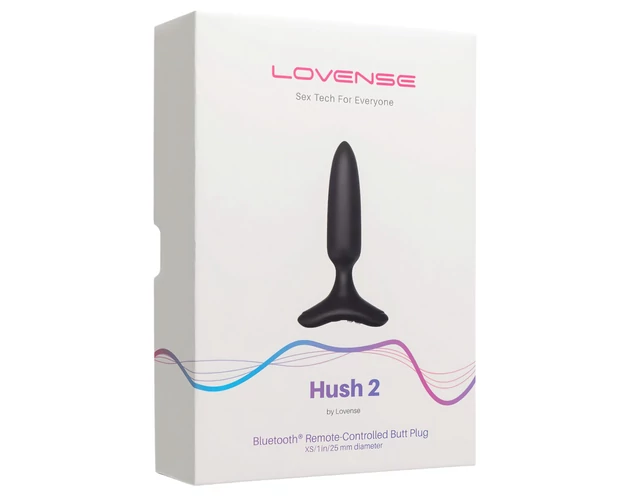 LOVENSE Hush 2 XS - akkus kis anál vibrátor (25mm) - fekete