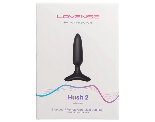 LOVENSE Hush 2 XS - akkus kis anál vibrátor (25mm) - fekete