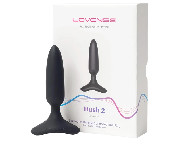 LOVENSE Hush 2 XS - akkus kis anál vibrátor (25mm) - fekete